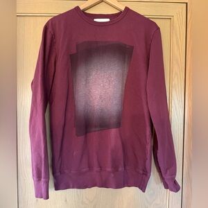 Men's Vestige Lightweight Maroon Graphic Sweatshirt Organic Cotton / medium